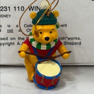 Disney Grolier Christmas Magic Winnie the Pooh Ornament Drummer Pooh Collectible